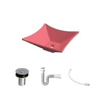 Kit Cuba L30 Com Válvula Click 1''b (2,6cm) + Sifão Pvc + Flexível Rosa - 2