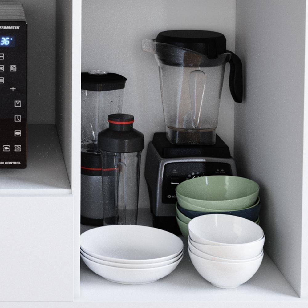 Balcão Para Cooktop 1,05m 4 Bocas 1 Nicho Com 1 Porta E Gaveta Turim Branco - 5