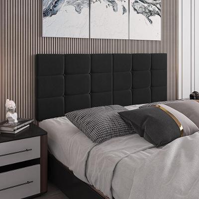 Cabeceira Almofadada Bia - 140 Cm Dobrável Suede Preto - Movelove Preto