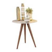 Conjunto Mesa 2 Mesas Laterais Isa - Mdf Pés De Madeira Pintura Uv Isa - J3 Móveis - 4