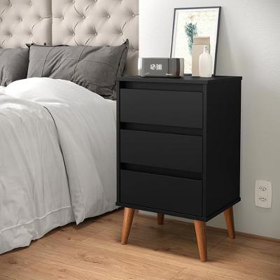 Mesa De Cabeceira Wood Preto