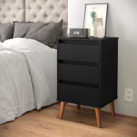 Mesa De Cabeceira Wood Preto - 1