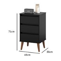 Mesa De Cabeceira Wood Preto - 2
