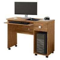 Mesa Para Computador Escrivaninha Office Vicenza Com Gaveta Amêndoa Amêndoa - 2