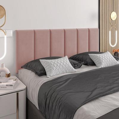 Cabeceira Almofadada Julia - Madeira Suede 195cm Rosa - Movelove Rosa