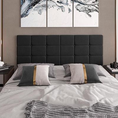 Cabeceira Almofadada Bia 140 Cm - Dobrável Suede Preto - Movelove