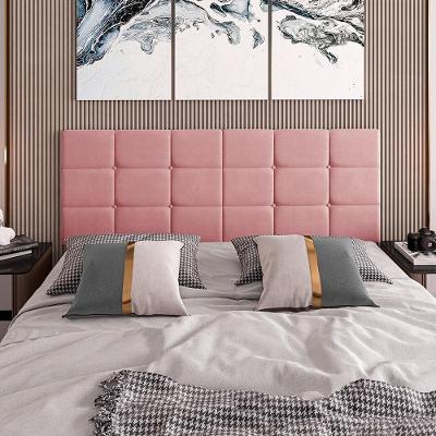 Cabeceira Almofadada Bia Casal 140 Cm Suede Rosê Suspensa Movelove