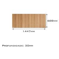 Cabeceira Box Casal 1.45 Efeito Ripado C- 2 Mesas De Cabeceira Suspensa Cross Freijó - Movelove - 6