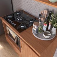 Balcão Para Cooktop 1,05m 5 Bocas 1 Nicho Com 1 Porta E Gaveta Turim Nature - 2