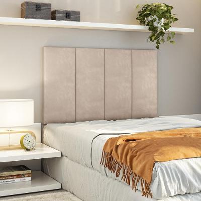 Cabeceira Almofadada Grazy - 90cm Suspensa Suede Mdf Pérola - Movelove Pérola