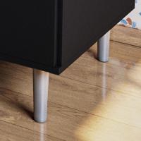 Balcão Para Cooktop 1,05m 4 Bocas 1 Nicho Com 1 Porta E Gaveta Turim Preto - 6