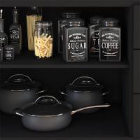 Balcão Para Cooktop 1,20m 5 Bocas 2 Portas E 3 Gavetas Turim Preto - 2