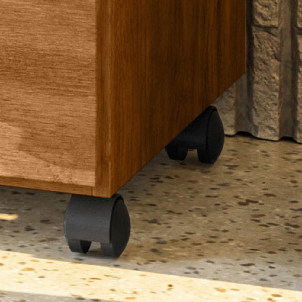 Escrivaninha Para Computador Office Em Mdp 25mm Com 4 Gavetas Dubai Lukaliam Móveis Amêndoa Amêndoa - 3