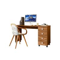 Escrivaninha Para Computador Office Em Mdp 25mm Com 4 Gavetas Dubai Lukaliam Móveis Amêndoa Amêndoa - 2