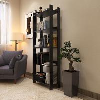 Estante Livreiro Multiuso Organizador De Livros Com 5 Prateleiras Preto Preto - 3