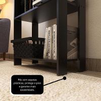 Estante Livreiro Multiuso Organizador De Livros Com 5 Prateleiras Preto Preto - 6