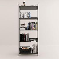 Estante Livreiro Multiuso Organizador De Livros Com 5 Prateleiras Preto Preto - 9