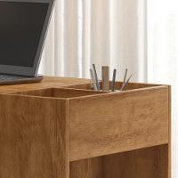 Mesa Escrivaninha Módulo 2 Office Alessa Lukaliam Móveis Amêndoa - Chumbo Amêndoa - Chumbo - 5