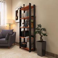 Estante Livreiro Multiuso Organizador De Livros Com 5 Prateleiras Preto-nature Preto-nature - 3