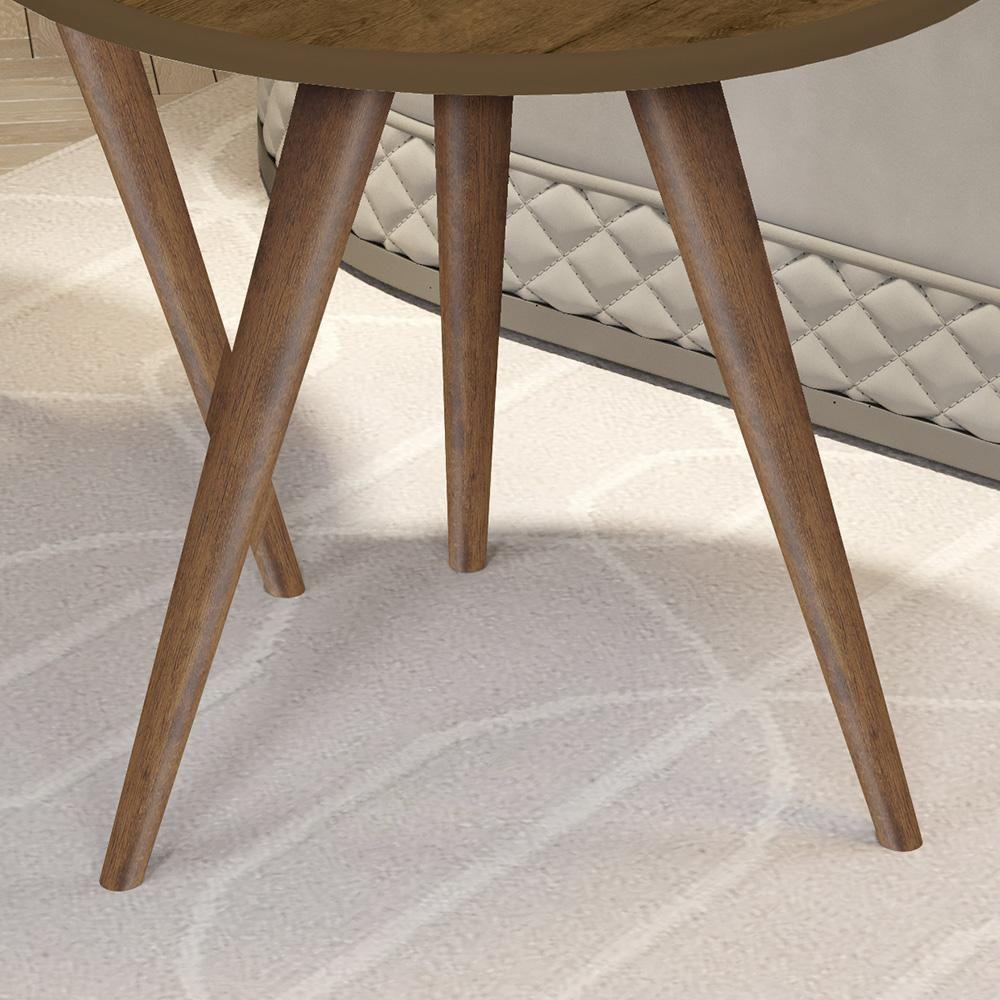 Kit Mesa Isa Lateral E Canto De Sofá - Mdf 15mm Retrô Freijó - J3 Móveis - 3