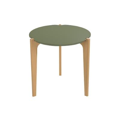 Mesa De Apoio E Lateral Sofá Para Sala Florida 0,60m Verde Floresta-freijó - Lukaliam Móveis