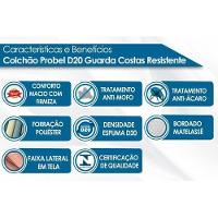 Cama Box Solteiro: Colchão Espuma Probel Guarda Costas Resistente + Base Crc Courano White(88X188) - 2