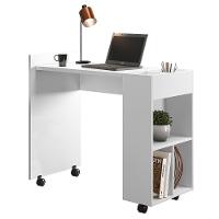 Escrivaninha Para Computador Office Com Nicho Alessa M2 - Mdf Com Espaços De Armazenamento Branco - Lukaliam Móveis - 7