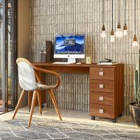 Escrivaninha Para Computador Office Em Mdp 25mm Com 4 Gavetas Dubai Lukaliam Móveis Jequitiba Jequitiba - 1