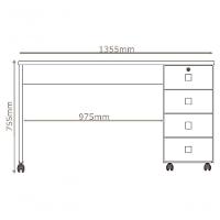 Escrivaninha Para Computador Office Em Mdp 25mm Com 4 Gavetas Dubai Lukaliam Móveis Jequitiba Jequitiba