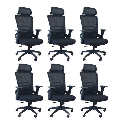 Kit 6 Cadeiras Presidente Oficial Comfort Lux