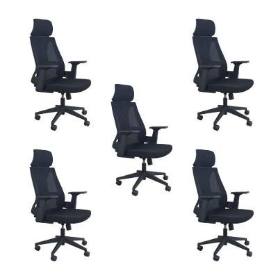 Kit 5 Cadeiras Presidente Oficial Comfort Elite