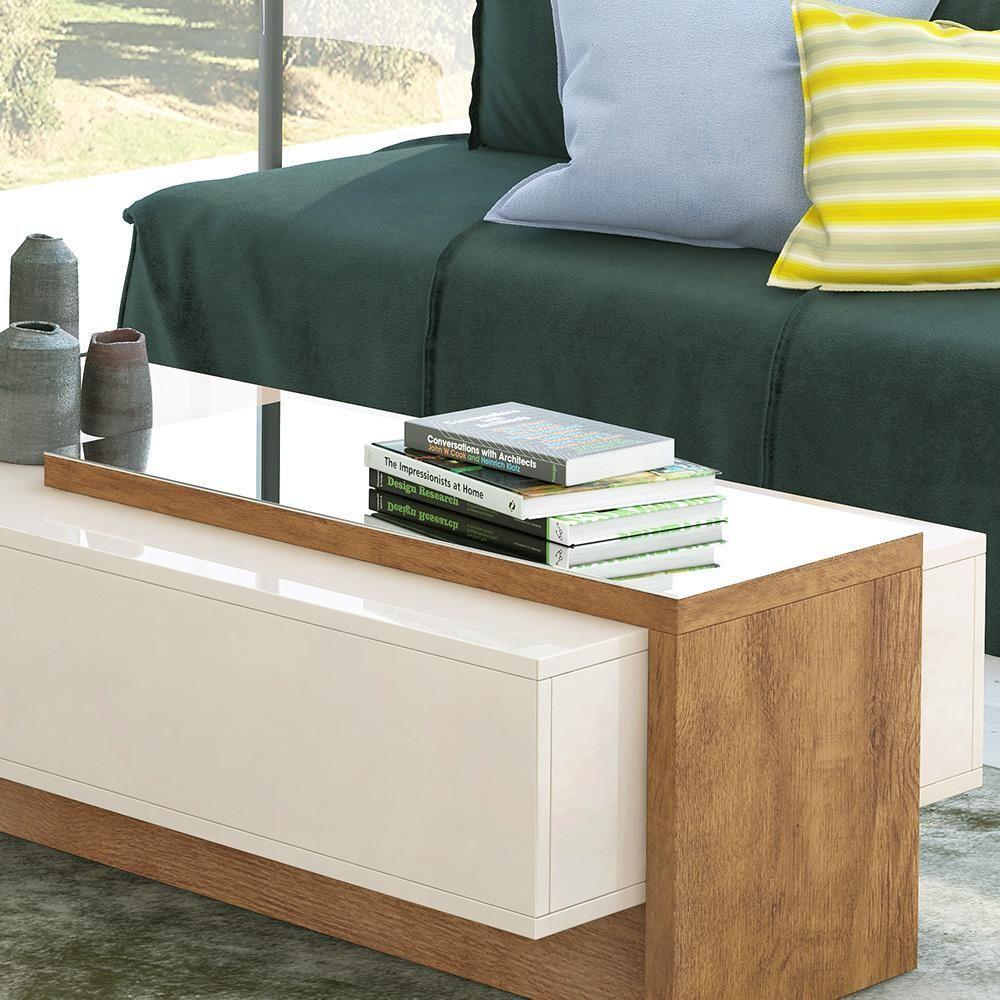 Mesa De Centro Milão - Mdp Espelho Opcional Off White - Lukaliam Móveis Off White - 2