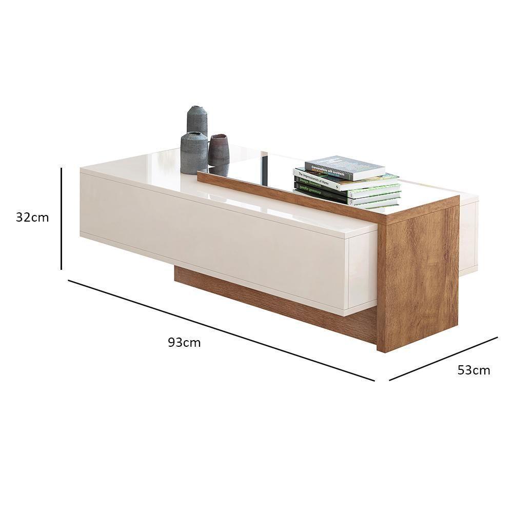 Mesa De Centro Milão - Mdp Espelho Opcional Off White - Lukaliam Móveis Off White - 3