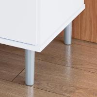 Kit Bancada Ilha Para Cozinha + Balcão Para Cooktop 0,80m 5 Bocas 2 Portas Turim Branco Branco - 9