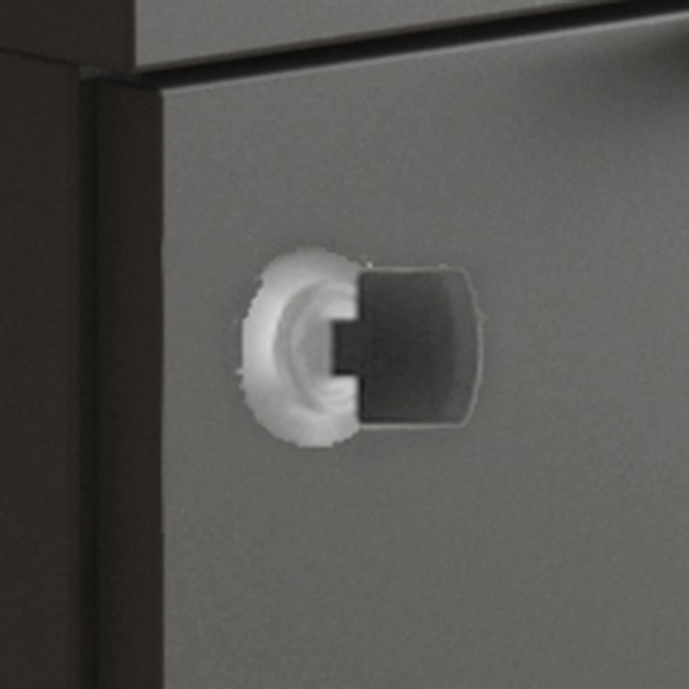 Mesa De Computador Em L Office Alessa 1 E 2 Lukaliam Móveis Amêndoa - Chumbo Amêndoa - Chumbo - 9