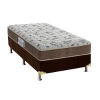 Cama Box Solteiro: Colchão Espuma D45 Probel Hiper Resistente Pró Dormir Sênior + Base CRC Suede Black(88x188) - 1