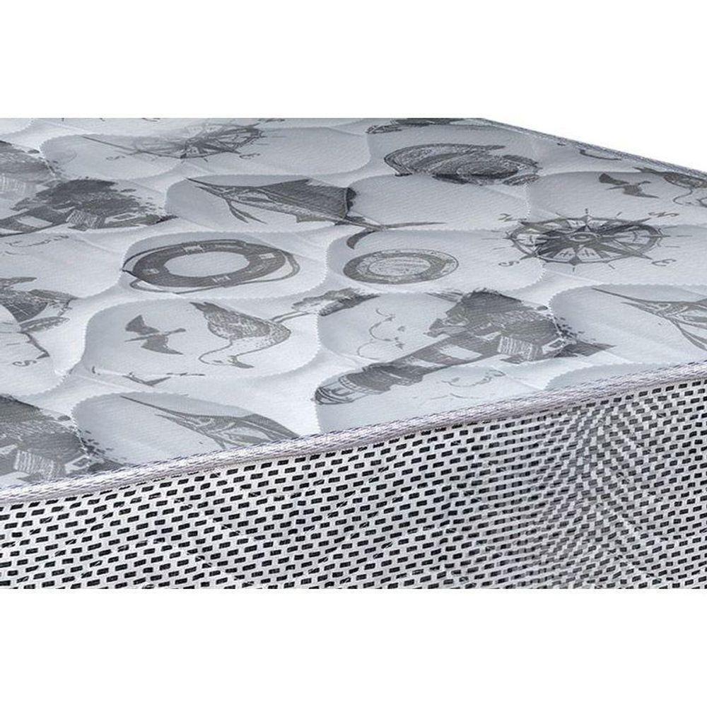 Cama Box Queen: Colchão Anatômico Ortobom D28/EP Fort Tech ISO 60 + Base CRC Suede Black(158x198) - 2