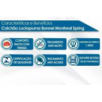 Cama Box c/Auxiliar Solteiro: Colchão Luckspuma Bonnel Montreal Spring + Base CRC Courano Branco(88x188)