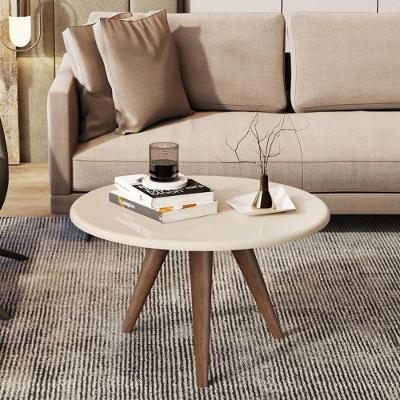 Mesa De Centro Tampo Redondo 52x33cm Grazy Off White