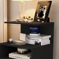 Mesa De Cabeceira Euro - Mdp 1 Gaveta Pintura Uv Preto - J3 Móveis - 3