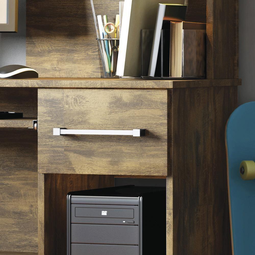 Escrivaninha Para Computador Office Studio - Mdp 1 Gaveta 1 Prateleira Canela - Lukaliam Móveis Canela - 5