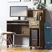 Escrivaninha Para Computador Office Studio - Mdp 1 Gaveta 1 Prateleira Canela - Lukaliam Móveis Canela - 1