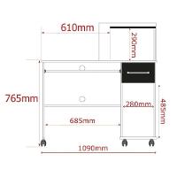 Escrivaninha Para Computador Office Studio - Mdp 1 Gaveta 1 Prateleira Canela - Lukaliam Móveis Canela - 3