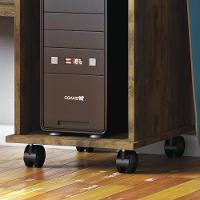 Escrivaninha Para Computador Office Studio - Mdp 1 Gaveta 1 Prateleira Canela - Lukaliam Móveis Canela