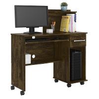 Escrivaninha Para Computador Office Studio - Mdp 1 Gaveta 1 Prateleira Canela - Lukaliam Móveis Canela - 7