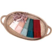 Kit 5 Toalha Lavabo Cristal Natalina 30x50cm Off White - 4