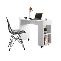 Mesa Escrivaninha Módulo 2 Office Alessa Lukaliam Móveis Branco Branco - 2