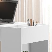Mesa Escrivaninha Módulo 2 Office Alessa Lukaliam Móveis Branco Branco - 5