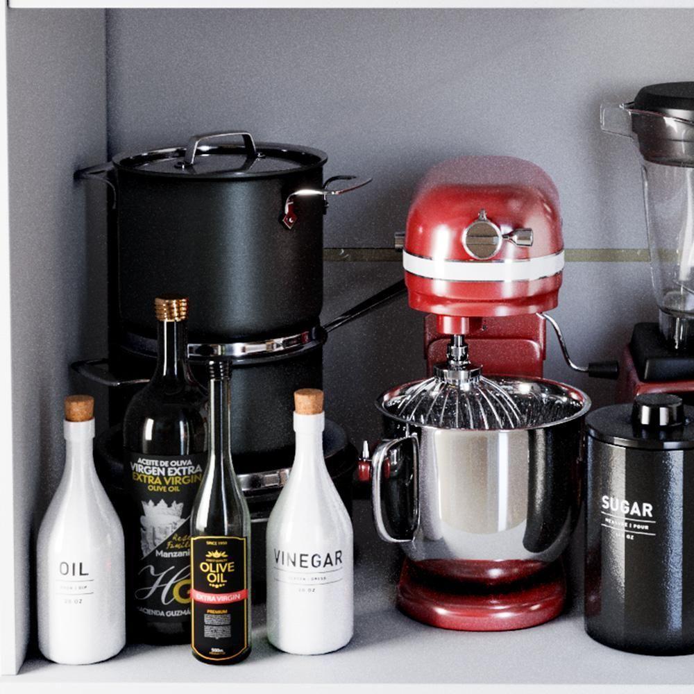 Balcão Para Cooktop Turim 80 Cm - 5 Bocas 2 Portas Em Mdf-mdp Branco - Movelove - 4