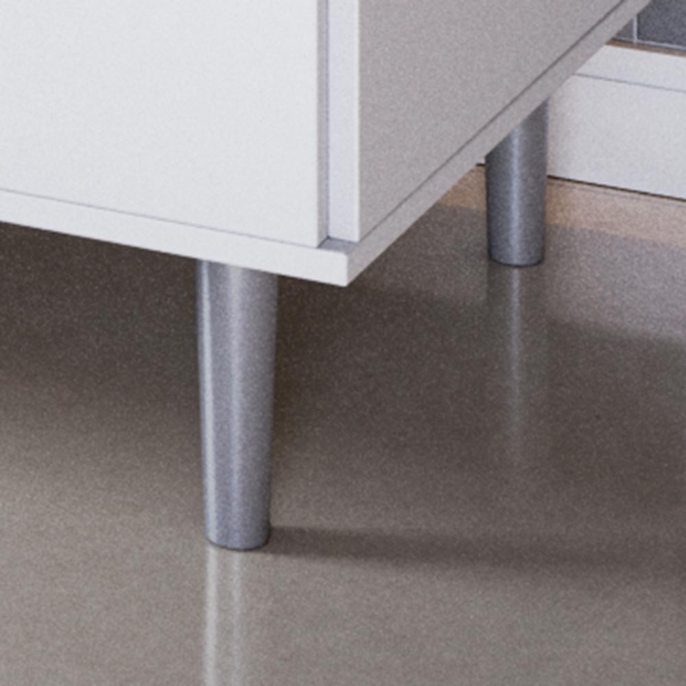 Balcão Para Cooktop Turim 80 Cm - 5 Bocas 2 Portas Em Mdf-mdp Branco - Movelove - 5